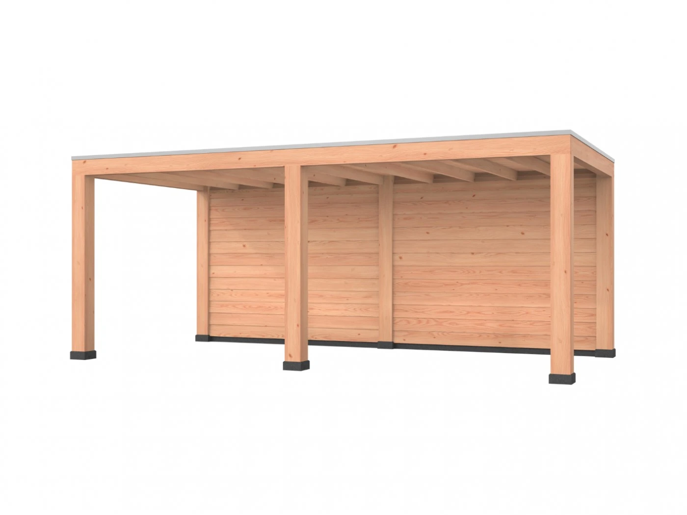 Douglas overkapping, 600 x 300, met achterwand, Westwood Robuust - Afbeelding 4